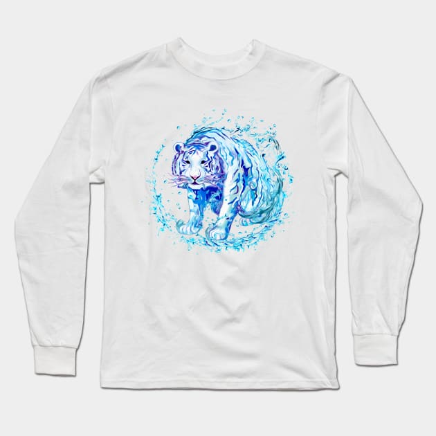 Blue water tiger / Year of the Tiger /New Year 2022/ Tiger 2022 Long Sleeve T-Shirt by SafSafStore